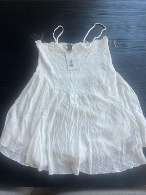 Mossimo Supply Co. White Smocked Spaghetti Strap Top